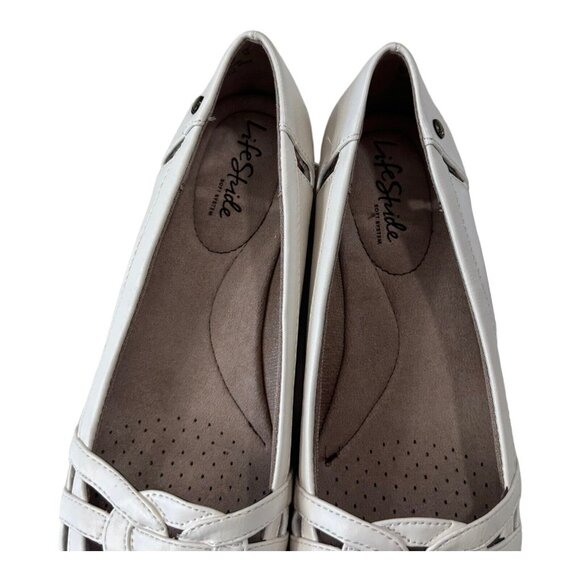 Life Stride Diverse Women SZ 9M White Slip On Flat Shoes - Picture 9 of 12